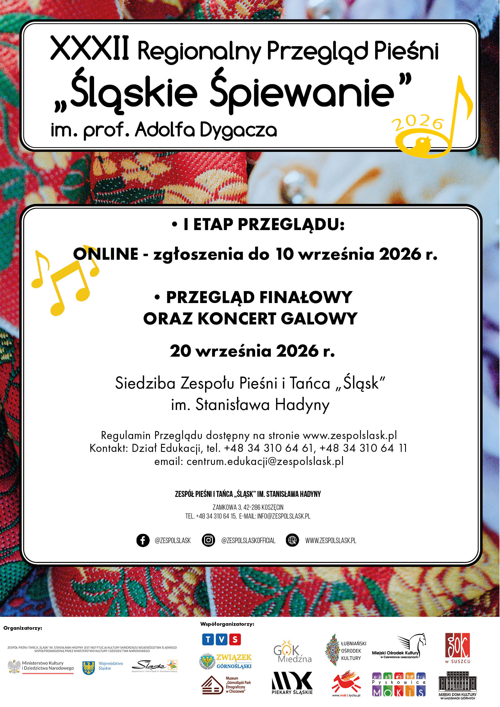 Śląskie Śpiewanie 2026_Plakat